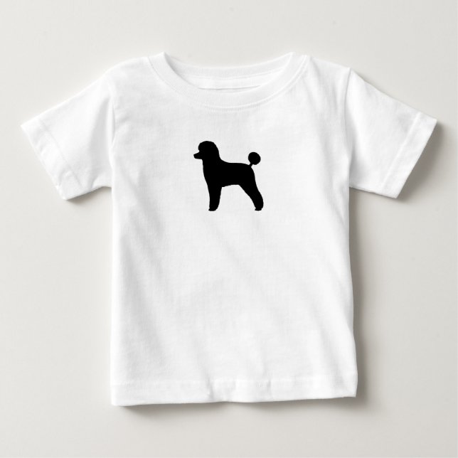 Camiseta De Bebé Silhouette de Black Toy Poodle | Raza de perro (Anverso)