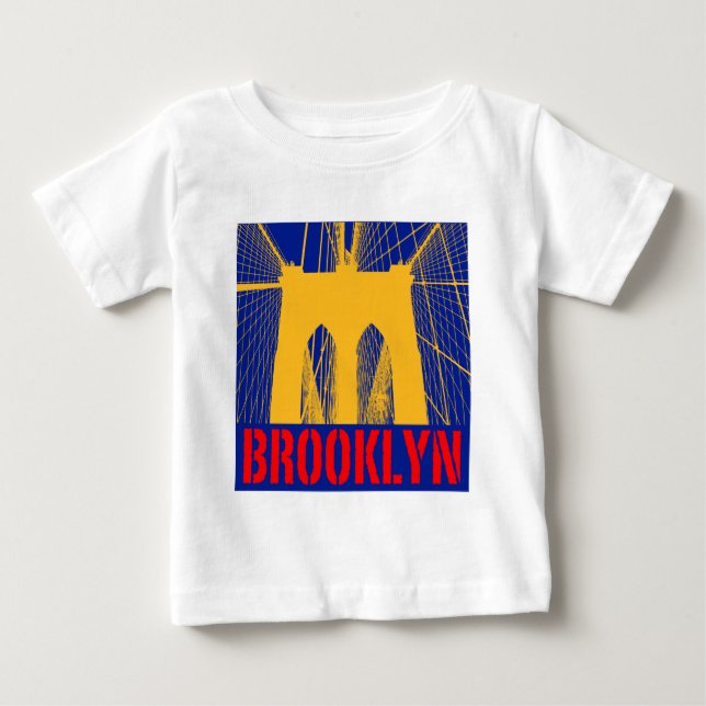 Camiseta De Bebé Silhouette de Brooklyn Bridge (Anverso)