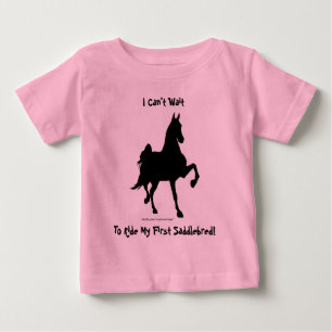 Camiseta De Bebé Silhouette de Caballo Saddlebred