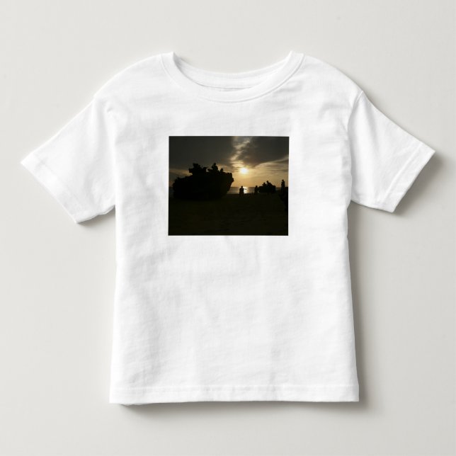 Camiseta De Bebé Silhouette de Marines (Anverso)