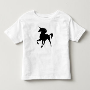 Camiseta De Bebé Silhouette de Unicorn negro