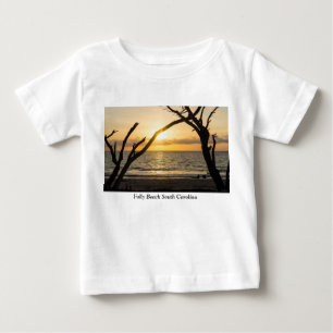 Camiseta De Bebé Silhouette del árbol de la salida del sol