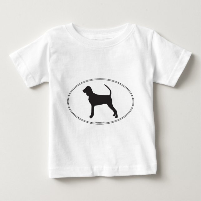 Camiseta De Bebé Silhouette negra y morena (Anverso)