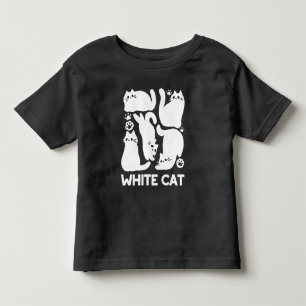 Camiseta De Bebé Silhouettes de color blanco gatito - Diseño felino