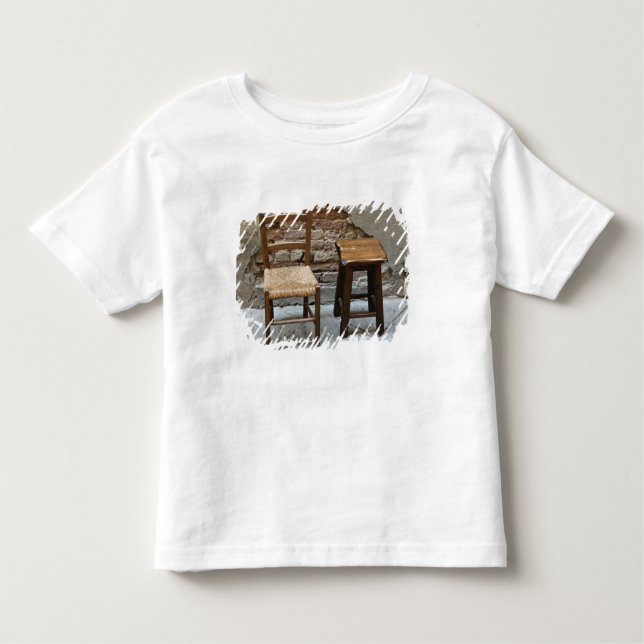 Camiseta De Bebé Sillón pequeño y taburete, Pienza, Italia (Anverso)