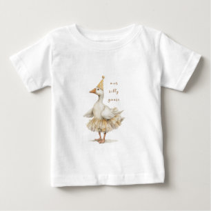 Camiseta De Bebé Silly Goose 3er Cumpleaños Acuarela Amarilla