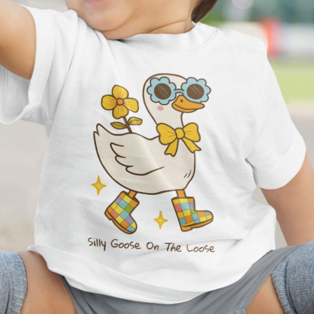 Camiseta De Bebé Silly Goose en el texto Personalizado suelto (Subido por el creador)