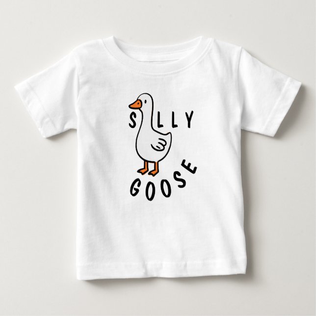 Camiseta De Bebé Silly Goose Gift Cute (Anverso)