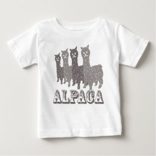 Camiseta De Bebé Silueta 4 B de la alpaca