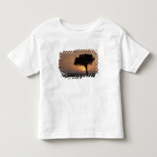Camiseta De Bebé Silueta de árbol en la llanura, Masai Mara 2