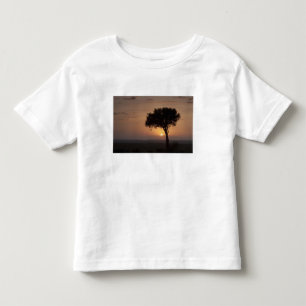 Camiseta De Bebé Silueta de árbol en llanura, Masai Mara 2