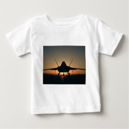 Camiseta De Bebé Silueta de avión militar