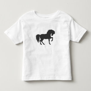 Camiseta De Bebé Silueta de caballo en ejecución: elija color de f