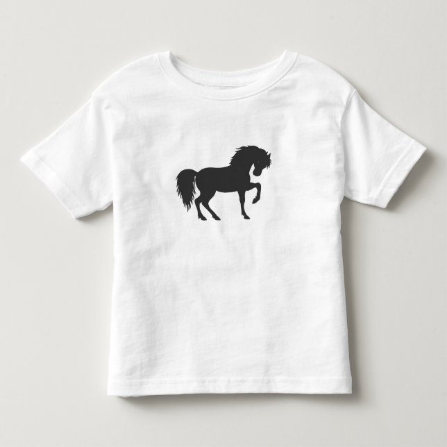 Camiseta De Bebé Silueta de caballo en ejecución: elija color de fo (Anverso)