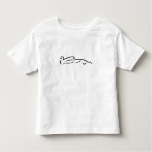 Camiseta De Bebé Silueta de dibujo de línea de carro de carrera
