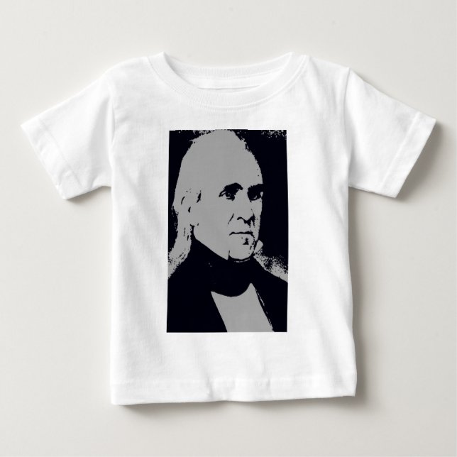 Camiseta De Bebé Silueta de James K. Polk (Anverso)