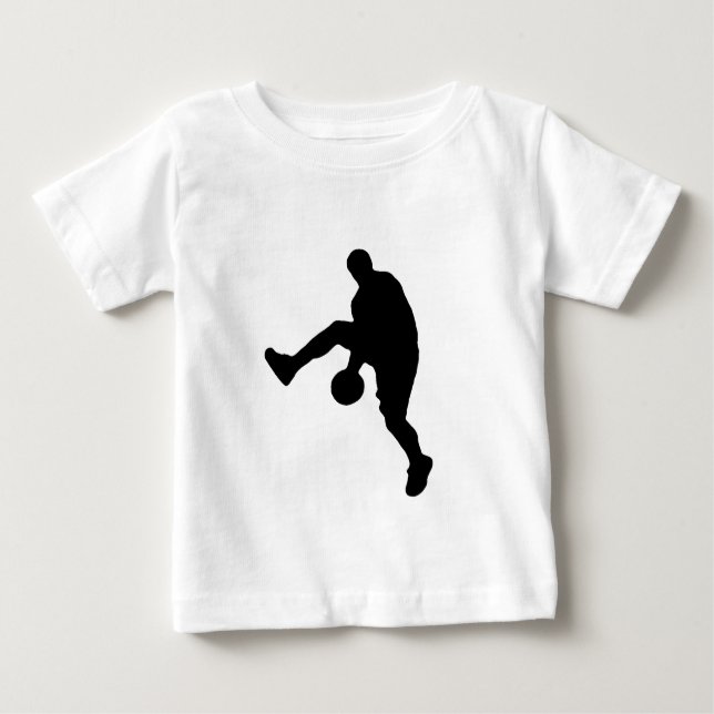 Camiseta De Bebé Silueta de jugador de baloncesto (Anverso)