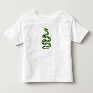 Camiseta De Bebé Silueta de papel negro y verde de serpiente