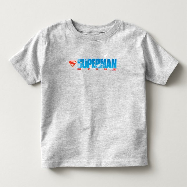 Camiseta De Bebé Silueta de Superman volando hacia el cielo (Anverso)
