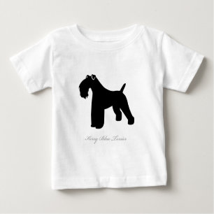 Camiseta De Bebé Silueta de Terrier de azul de Kerry