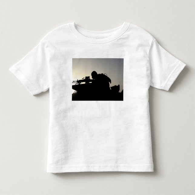 Camiseta De Bebé Silueta de un arma automática de escuadrón (Anverso)
