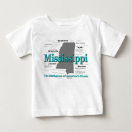 Camiseta De Bebé Silueta del mapa del orgullo del estado de