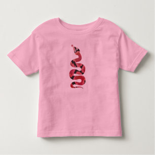 Camiseta De Bebé Silueta negra y roja de serpiente