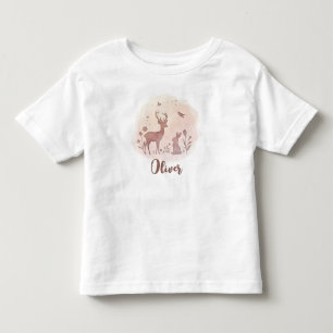 Camiseta De Bebé Siluetas delicadas de animales del bosque