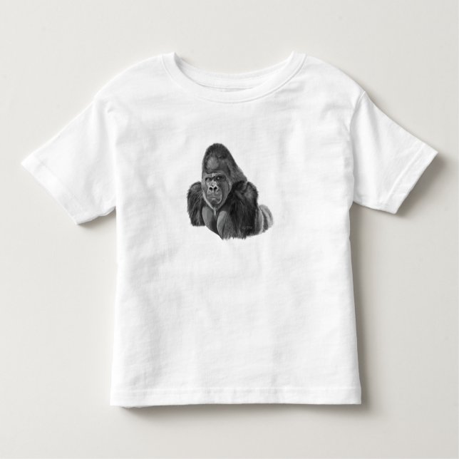 Camiseta De Bebé Silverback Gorilla T-shirt ゴリラのTシャツ (Anverso)