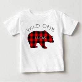 Camiseta De Bebé Silvestre Un Oso de Cumpleaños Dorado Lumberjack P