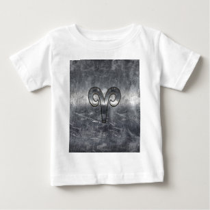 Camiseta De Bebé Símbolo Aries Zodiac estilo industrial