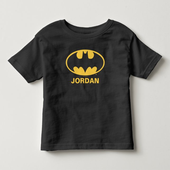 Camiseta De Bebé Símbolo batman personalizado | Logotipo Oval (Anverso)