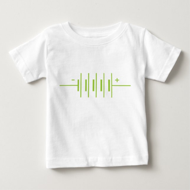 Camiseta De Bebé Símbolo de baterías (Anverso)
