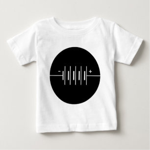 Camiseta De Bebé Símbolo de baterías en círculo