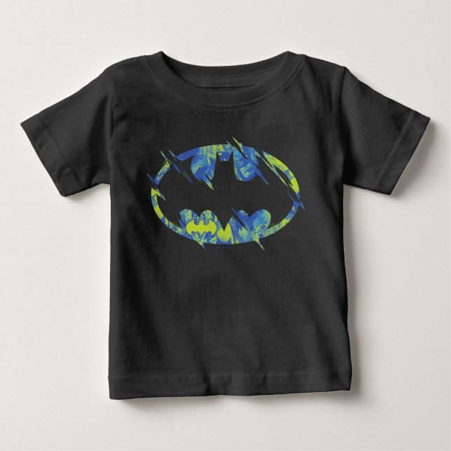 Camiseta De Bebé Símbolo de Batman eléctrico hacia arriba (Anverso)