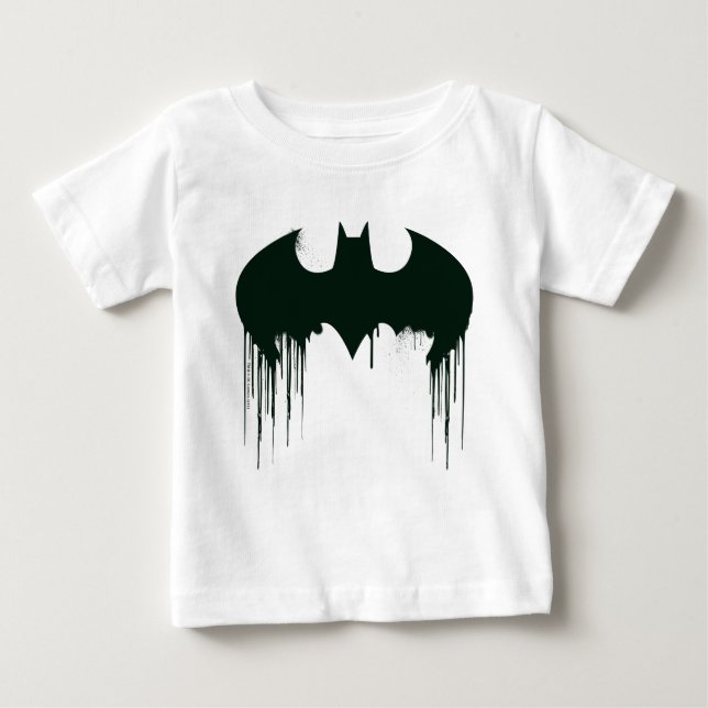 Camiseta De Bebé Símbolo de Batman | Logo de Spraypaint (Anverso)