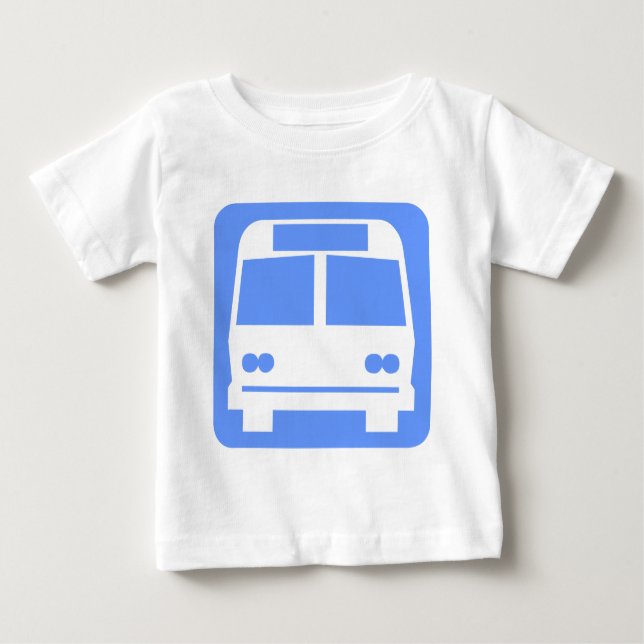 Camiseta De Bebé Símbolo de bus - Azul bebé (Anverso)