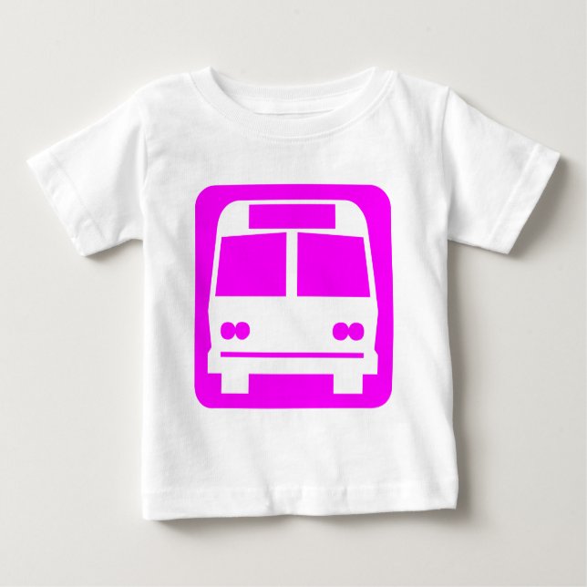 Camiseta De Bebé Símbolo de bus - Magenta (Anverso)