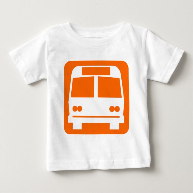 Camiseta De Bebé Símbolo de bus - Naranja (Anverso)