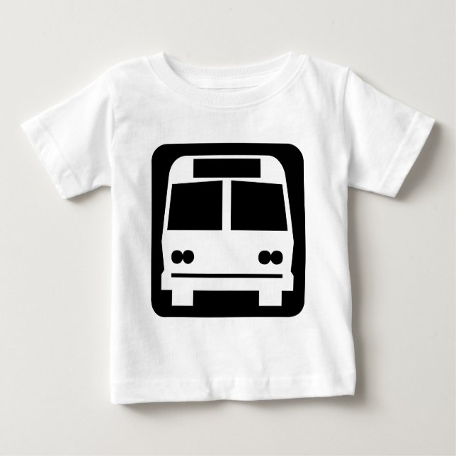 Camiseta De Bebé Símbolo de bus - Negro (Anverso)