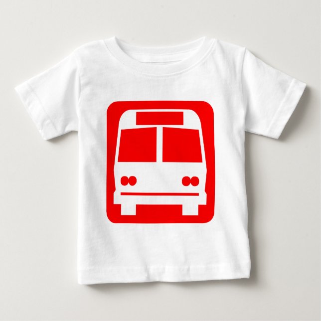 Camiseta De Bebé Símbolo de bus - Rojo (Anverso)