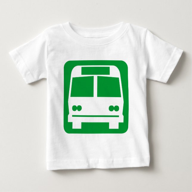 Camiseta De Bebé Símbolo de bus - Verde de hierba (Anverso)