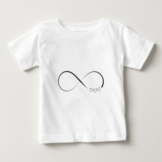 Camiseta De Bebé Símbolo de corazones infinitos (Anverso)