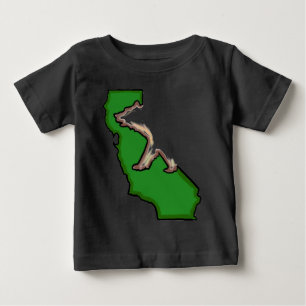 Camiseta De Bebé Símbolo de estado de California, traje verde de ba