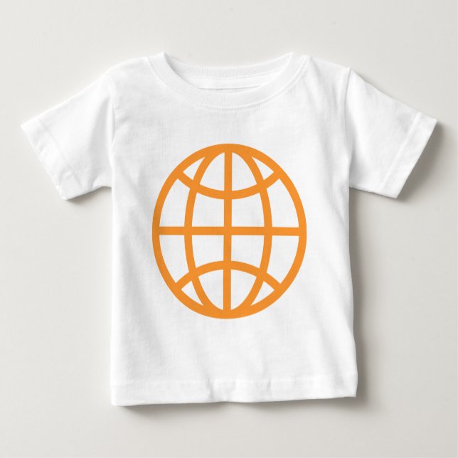 Camiseta De Bebé Símbolo de globo - Naranja ligero (Anverso)