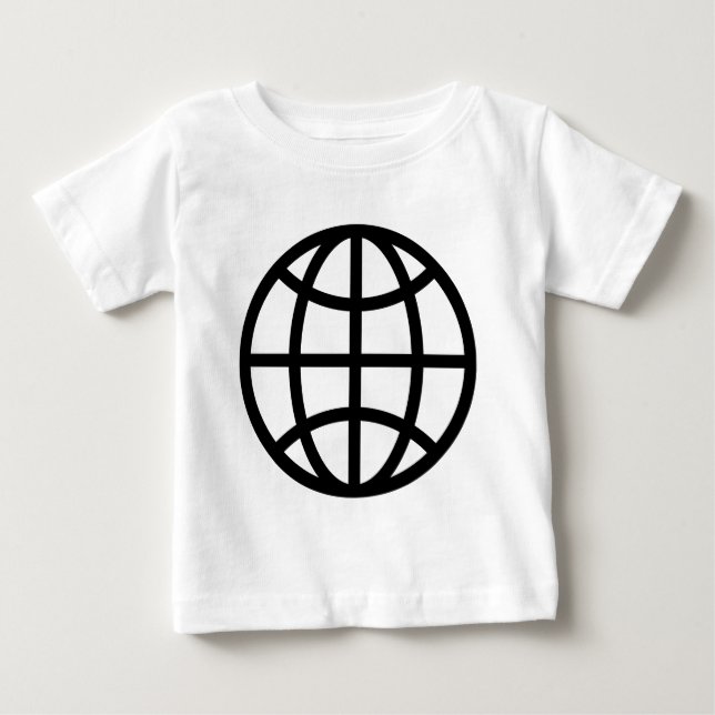 Camiseta De Bebé Símbolo de globo - Negro (Anverso)