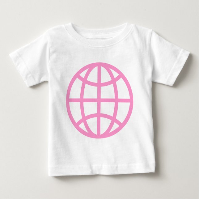 Camiseta De Bebé Símbolo de globo - Rosa (Anverso)