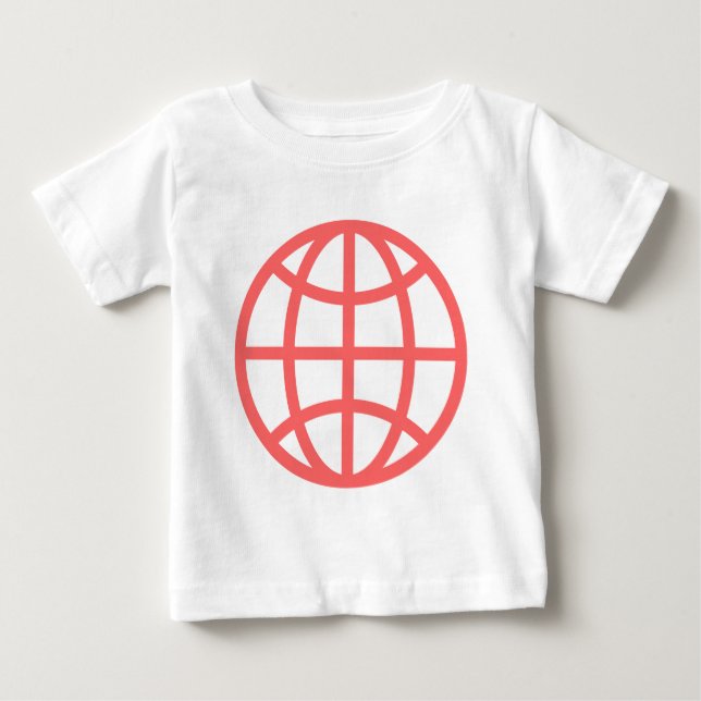 Camiseta De Bebé Símbolo de globo - Rosa tropical (Anverso)