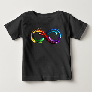 Camiseta De Bebé Símbolo de infinito de cometas de arcoíris