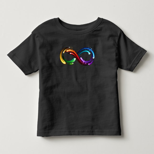 Camiseta De Bebé Símbolo de infinito de cometas de arcoíris (Anverso)